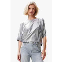 Catwalk Junkie 2402040008 pleated shoulder top