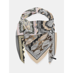 Mucho Gusto ® sjaal st. tropez grijs zwart luipaard