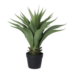 Kopu ® kunstplant agave 57 cm in zwarte pot 25 bladeren nepplant