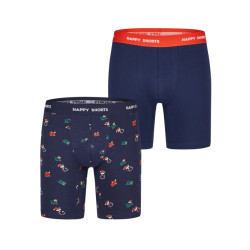 Happy Shorts Kerst boxershorts heren met lange pijpen boxer briefs 2-pack