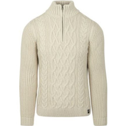 Superdry Jacob cable knit half zip beige