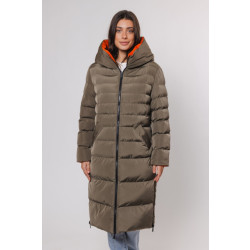 Rino & Pelle reversible long padded hooded coat keila.7002411 10678 hunter and