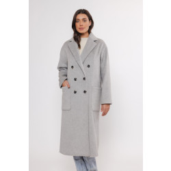 Rino & Pelle long double breasted coat teuni.7002411 9000 light grey