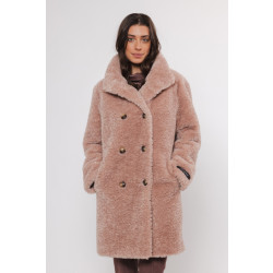 Rino & Pelle mid long teddy coat ena.7002412 10728 powder