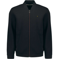 No Excess Sweater full zipper pique bomber black