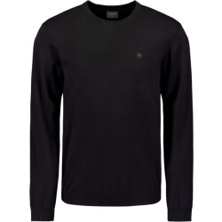 No Excess Pullover crewneck 2 coloured melang black