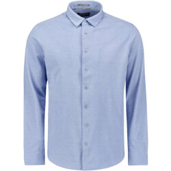 No Excess Shirt jersey pique stretch office blue