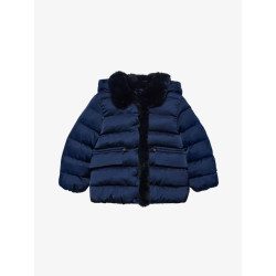 Abel & Lula Meisjes winterjas satin navy