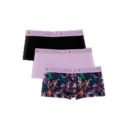 Muchachomalo Girls 3-pack combi boxer shorts print + solid