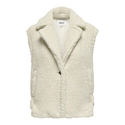 Only Onlwilma teddy waistcoat cs otw off-white