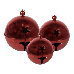 Clayre & Eef Kerstdecoratie bel Ø 62 / Ø 52 / Ø 42 cm metaal