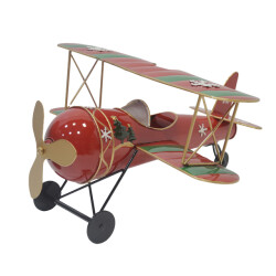 Clayre & Eef Kerstdecoratie vliegtuig 41x37x21 cm metaal