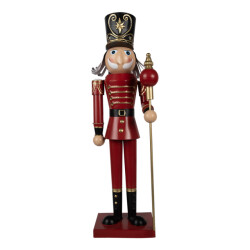 Clayre & Eef Kerstdecoratie notenkraker 60 cm metaal