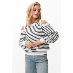 Catwalk Junkie 22031007 striped sweater h cut out