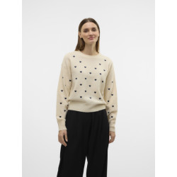 Vero Moda Vmmalle heart ls o-neck pullover ex