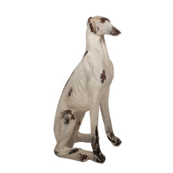 Clayre & Eef Decoratie beeld hond 37x24x79 cm keramisch materiaal