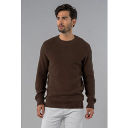 PRESLY & SUN Moss stitch round neck