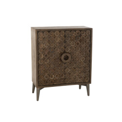 J-Line kast 2 deuren mangohout/mdf 90x45x113cm