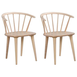 Rowico Home Carmen houten spijlenstoel whitewash set van 2