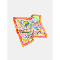 Mucho Gusto Zijden sjaal burano kleurrijke paisley met riemen patchwork