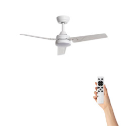 Ventiluxe Plafondventilator bastian met verlichting Ø105m 6 snelheden- afstandsbediening -