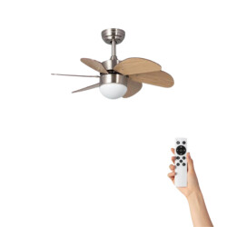 Ventiluxe Plafondventilator barend met verlichting Ø81cm 6 snelheden- afstandsbediening -