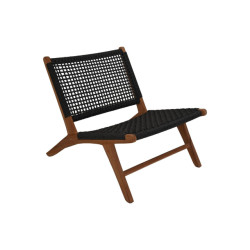 HSM Collection -tuin loungestoel rio kd-66x80x65--teak/bananenblad