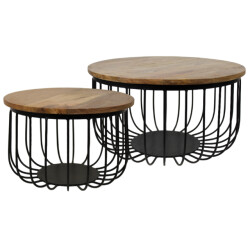 HSM Collection -ronde bijzettafel maden s/2-ø60x33 /