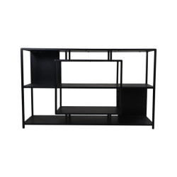 HSM Collection -open vakken dressoir-150x35x90--mango/metaal