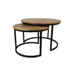 HSM Collection -ronde bijzettafel ronin s/2-ø70x46 /