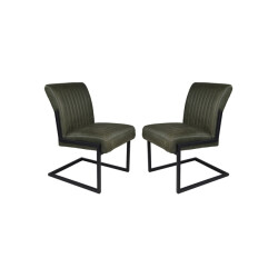 HSM Collection -eetkamerstoel texas s/2-55x50x85--leder/metaal