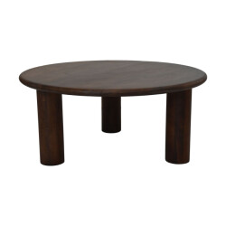 HSM Collection -ronde salontafel pillar-80x80x35--mango