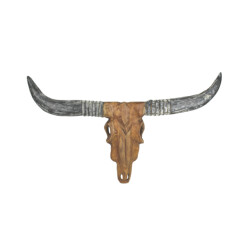 HSM Collection -decoratief buffelhoofd-70-80x6-8x50-60--teak