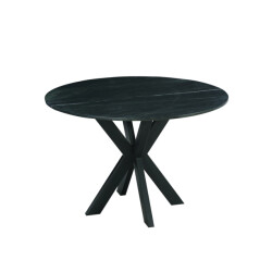 HSM Collection -ronde eettafel marmer-90x90x77--marmer/metaal