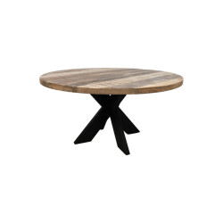 HSM Collection -ronde salontafel-80x80x45--mango/metaal