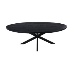 HSM Collection -ovale eettafel melbourne-240x110x76--mango/metaal