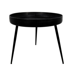 HSM Collection -ronde bijzettafel ventura-ø60x52--mango/metaal