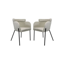HSM Collection -eetkamerstoel luca s/2-57x60x81--stof/metaal