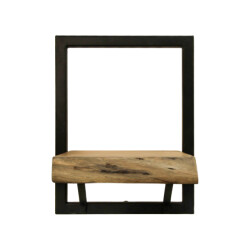 HSM Collection -wandplank levels live edge -25x22x32--acacia/metaal