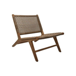 HSM Collection -tuin loungestoel rio kd-66x80x65--teak/bananenblad