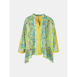 Mucho Gusto Poncho portinatx paisley lime patchwork