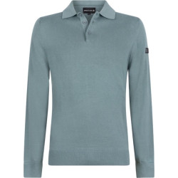 PRESLY & SUN Brad long sleeve knitted polo melee