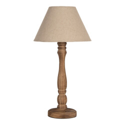 Clayre & Eef Tafellamp Ø 26x50 cm hout bureaulamp