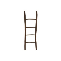 HSM Collection -decoratieve ladder pank-50x6x150-bruin-teak