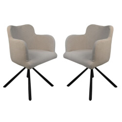 HSM Collection -eetkamerstoel bella s/2-56x60x82--stof/metaal