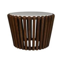HSM Collection -ronde bijzettafel-ø60x60--mango/marmer