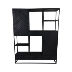 HSM Collection -wandkast verona 2 deur 4 la-160x40x200--mango/metaal