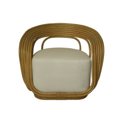 HSM Collection -fauteuil charly-65x85x42/71--rotan/stof