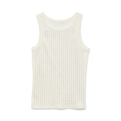 Vero Moda Vmmaiken rhinestone tanktop ecru