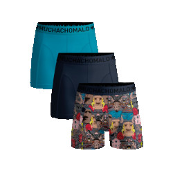 Muchachomalo Heren 3-pack boxershorts print/effen